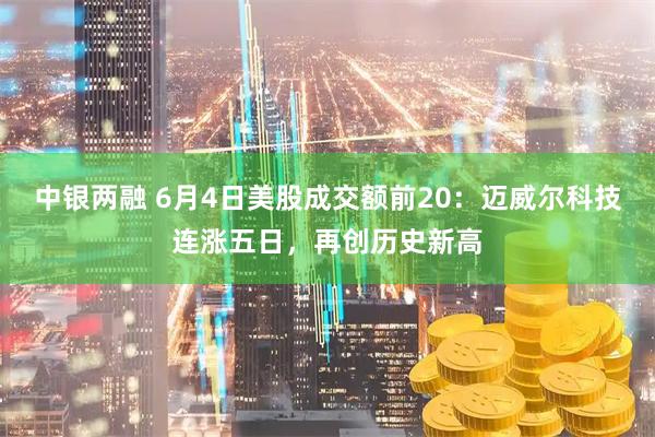 中银两融 6月4日美股成交额前20：迈威尔科技连涨五日，再创历史新高